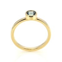 0.71 Ct. Sapphire Bezel Ring, 14K Yellow Gold Image