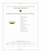 1.06 Ct. Greenish Blue Sapphire Antique Style Ring, 14K Yellow Gold Scan Report