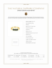1.06 Ct. Greenish Blue Sapphire Antique Style Ring, 14K Yellow Gold Scan Report