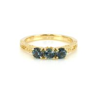 1.06 Ct. Sapphire Antique Style Ring, 14K Yellow Gold Video