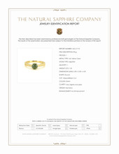 1.26 Ct. Green Sapphire Antique Style Ring, 14K Yellow Gold Scan Report