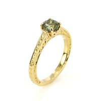 1.26 Ct. Sapphire Antique Style Ring, 14K Yellow Gold Image