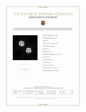 1.10 Ct.Tw.Total Carat Weight Sapphire Studs Earrings, 14K White Gold Scan Report