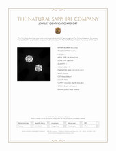 1.15 Ct.Tw.Total Carat Weight White Sapphire Studs Earrings, 14K White Gold Scan Report