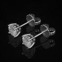 1.10 Ct.Tw.Total Carat Weight Sapphire Studs Earrings, 14K White Gold Image