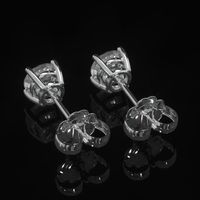 1.10 Ct.Tw.Total Carat Weight Sapphire Studs Earrings, 14K White Gold Image