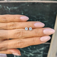1.15&nbsp;Ct.Tw.Total Carat Weight White Sapphire Studs Earrings, 14K White Gold Life Style