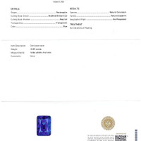 10.55 Ct. Blue Sapphire and Natural Diamond Antique Style Ring, Platinum 950 Scan Report