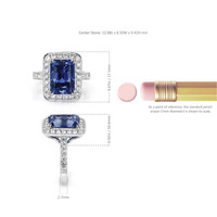 10.55 Ct. Blue Sapphire and Natural Diamond Antique Style Ring, Platinum 950 Image