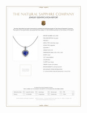 0.55 Ct. Blue Sapphire and Natural Diamond Pave Pendant, 18K White Gold Scan Report