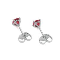 0.95 Ct.Tw. Ruby Studs Earrings, 14K White Gold Image