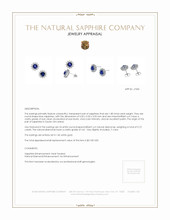 1.75 Ct.Tw.Total Carat Weight Sapphire Natural Diamond Halo Earrings, 14K White Gold Appraisal