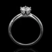 0.65 Ct. White Sapphire Solitaire Ring, 14K White Gold Image