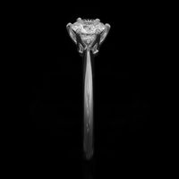 0.65 Ct. White Sapphire Solitaire Ring, 14K White Gold Image
