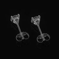 1.10 Ct.Tw. White Sapphire Studs Earrings, 14K White Gold Image