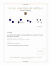 1.25 Ct.Tw. Blue Sapphire Studs Earrings, 14K White Gold Appraisal