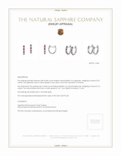 0.22 Ct.Tw. Pink Sapphire and Natural Diamond Pave Earrings, 14K White Gold Appraisal