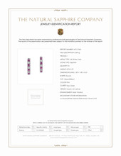 0.22 Ct.Tw. Pink Sapphire and Natural Diamond Pave Earrings, 14K White Gold Scan Report