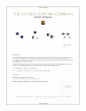 1.25 Ct.Tw.Total Carat Weight Sapphire Natural Diamond Halo Earrings, 14K White Gold Appraisal