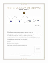 0.30 Ct. Blue Sapphire and Natural Diamond Pave Pendant, 14K White Gold Appraisal