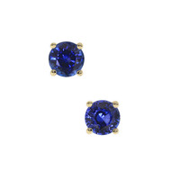 1.75&nbsp;Ct.Tw.Total Carat Weight Blue Sapphire Studs Earrings, 14K Yellow Gold Video