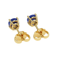 1.75&nbsp;Ct.Tw.Total Carat Weight Blue Sapphire Studs Earrings, 14K Yellow Gold Image