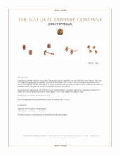 0.50 Ct.Tw.Total Carat Weight Padparadscha Sapphire and Natural Diamond Pave Earrings, 14K Rose Gold Appraisal