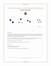 0.40 Ct.Tw.Total Carat Weight Blue Sapphire and Natural Diamond Pave Earrings, 18K White Gold Appraisal