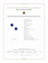 0.40 Ct.Tw.Total Carat Weight Blue Sapphire and Natural Diamond Pave Earrings, 18K White Gold Scan Report