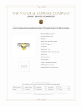 2.93 Ct. Sapphire Natural Diamond Pave Ring, 18K White & Yellow Scan Report