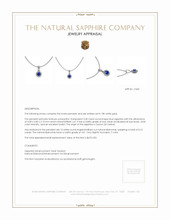 0.30 Ct. Blue Sapphire and Natural Diamond Halo Pendant, 18K White Gold Appraisal