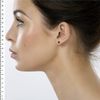 0.39 Ct.Tw.Total Carat Weight Ruby and Diamond Pave Earrings, 18K White Gold Image