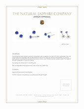 0.90 Ct.Tw. Blue Sapphire Studs Earrings, 14K White Gold Appraisal