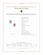 0.50 Ct.Tw.Total Carat Weight Pink Sapphire and Natural Diamond Pave Earrings, 14K White Gold Scan Report