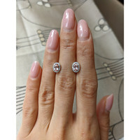 0.50&nbsp;Ct.Tw.Total Carat Weight Pink Sapphire and Natural Diamond Pave Earrings, 14K White Gold Life Style