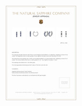0.34 Ct.Tw. Blue Sapphire and Natural Diamond Hoops Earrings, 14K White Gold Appraisal