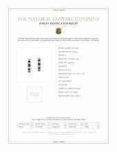 0.34 Ct.Tw.Total Carat Weight Sapphire Natural Diamond Hoops Earrings, 14K White Gold Scan Report