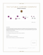 0.60 Ct.Tw. Pink Sapphire Studs Earrings, 14K White Gold Appraisal