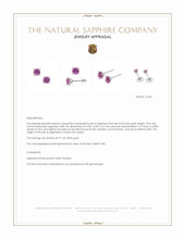 0.60 Ct.Tw.Total Carat Weight Pink Sapphire Studs Earrings, 14K White Gold Appraisal