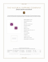0.60 Ct.Tw.Total Carat Weight Pink Sapphire Studs Earrings, 14K White Gold Scan Report