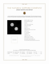 0.60 Ct.Tw. White Sapphire and Natural Diamond Pave Earrings, 18K White Gold Scan Report