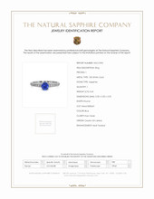 0.65 Ct. Sapphire Natural Diamond Pave Ring, 18K White Gold Scan Report