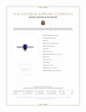0.60 Ct. Sapphire Natural Diamond Pave Ring, 18K White Gold Scan Report