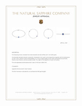 0.45 Ct.Tw. Blue Sapphire Bezel Bracelet, 14K White Gold Appraisal