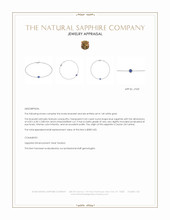 0.45 Ct.Tw.Total Carat Weight Blue Sapphire Bezel Bracelet, 14K White Gold Appraisal