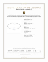 0.30 Ct.Tw.Total Carat Weight Blue Sapphire Bezel Bracelet, 14K White Gold Scan Report