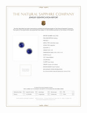 1.20 Ct.Tw.Total Carat Weight Blue Sapphire and Natural Diamond Studs Earrings, 18K White Gold Scan Report