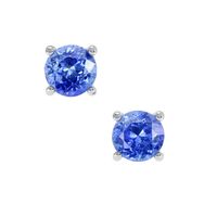 0.85 Ct.Tw.Total Carat Weight Sapphire Studs Earrings, 14K White Gold Video