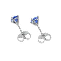 0.85 Ct.Tw. Blue Sapphire Studs Earrings, 14K White Gold Image