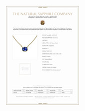 0.50 Ct. Blue Sapphire Solitaire Necklace, 14K Yellow Gold Scan Report
